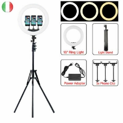 Andowl ANELLO DA ILLUMINAZIONE RING FILL LIGHT 18" LED CON CAVALLETTO INCLUSO (Q-1800+Q-L001)